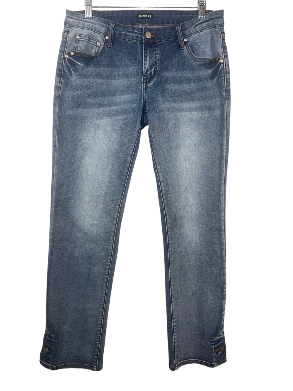Light Wash Straight Leg Jeans for Women - Classic Casual